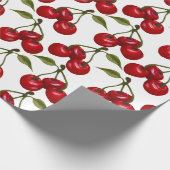  Red Cherry Waterverf Cadeaupapier (Hoek)