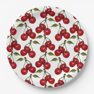  Red Cherry-Waterverf Papieren Bordje