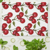  Red Cherry Waterverf Theedoek (Gevouwen)