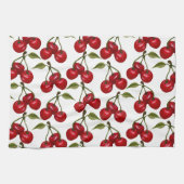  Red Cherry Waterverf Theedoek (Horizontaal)