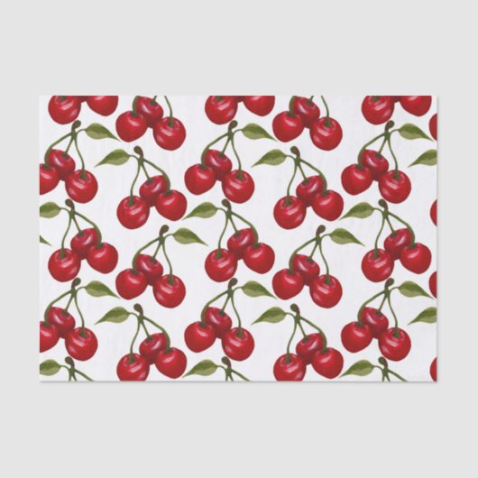 Red Cherry Waterverf Tissuepapier (Voorkant)