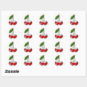 Red Cherry's stripfiguren Ronde Sticker (Vel)