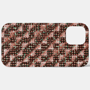 Red chess squares subjected to destructive mosaic Case-Mate iPhone case