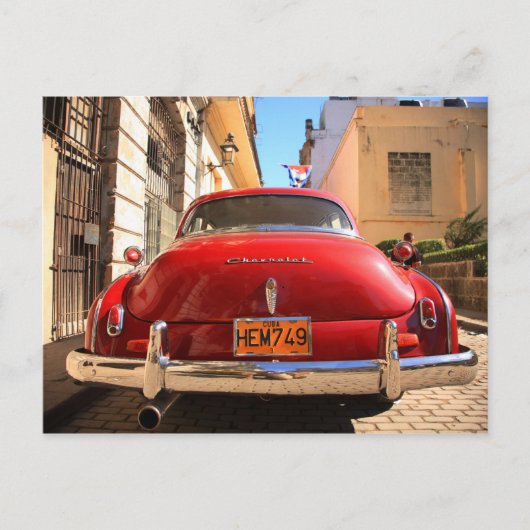 Red Chevrolet Briefkaart (Voorkant)