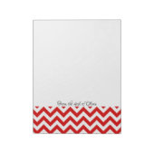 Red Chevron Aangepast Notitieblok (Linkerzijde)
