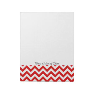 Red Chevron Aangepast Notitieblok