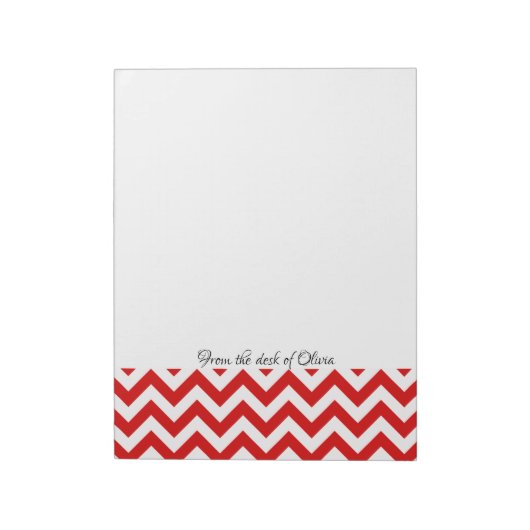 Red Chevron Aangepast Notitieblok (Linkerzijde)