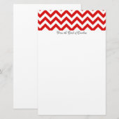 Red Chevron - Aangepast verhaal Briefpapier (Voorkant / Achterkant)