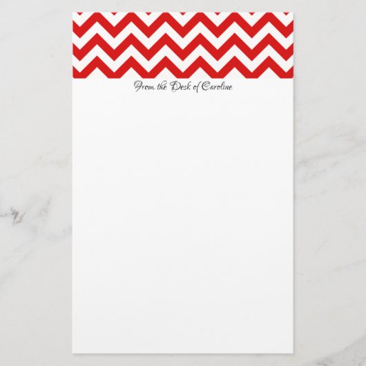 Red Chevron - Aangepast verhaal Briefpapier (Voorkant)