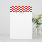Red Chevron - Aangepast verhaal Briefpapier (Staand voorkant)