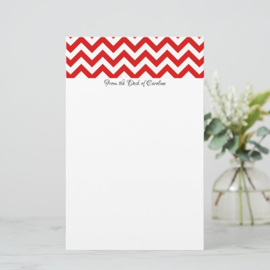 Red Chevron - Aangepast verhaal Briefpapier (Staand voorkant)