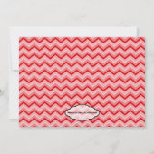Red Chevron Birthday Uitnodiging (Achterkant)
