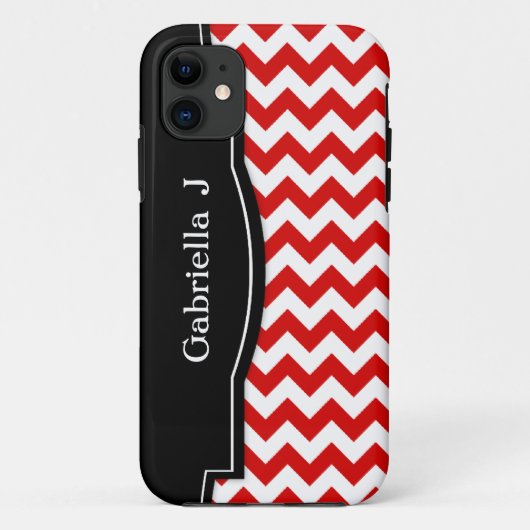Red Chevron Black Lijst iPhone 5 hoesje (Achterkant)