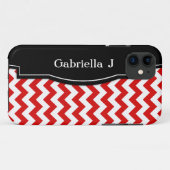 Red Chevron Black Lijst iPhone 5 hoesje (Achterkant (horizontaal))