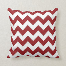 Red Chevron Cotton Sierkussen 16 x 16 inch