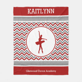 Red Chevron Dancer Persoonlijk Fleece Deken