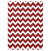 Red Chevron Floral Monogram, gepersonaliseerde naa Klembord (Achterkant)
