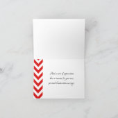 Red Chevron Folded Hartelijk dank Bedankkaart (Binnen)