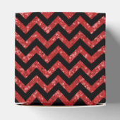 Red Chevron Glitter Afstuderen Favor Boxes Bedankdoosjes (Bovenkant)