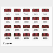 Red Chevron Glitter Quinceañera Stickers (Vel)