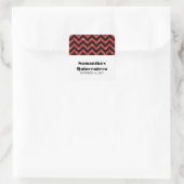 Red Chevron Glitter Quinceañera Stickers (Tas)