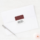 Red Chevron Glitter Quinceañera Stickers (Envelop)