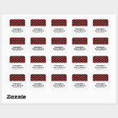Red Chevron Glitter Sweet 16 Stickers (Vel)