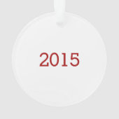 Red Chevron Gymnast Persoonlijk met Monogram Ornament (achterkant)