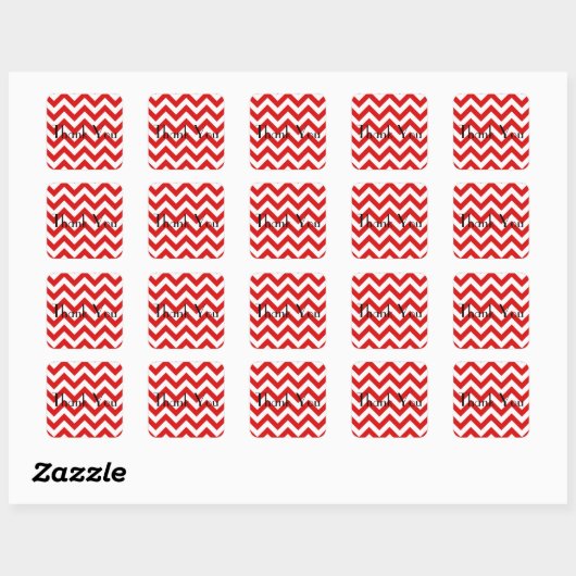 Red Chevron Hartelijk dank Stickers (Vel)