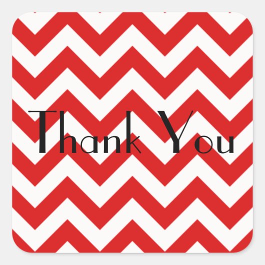 Red Chevron Hartelijk dank Stickers (Voorkant)