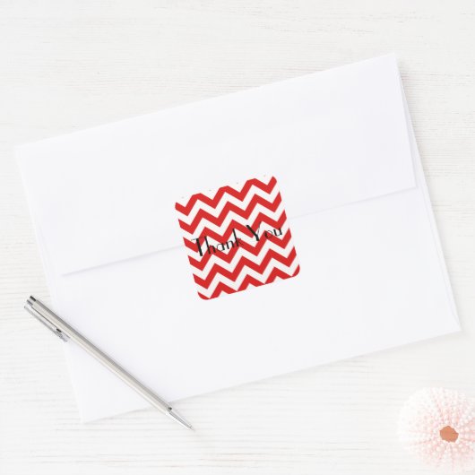 Red Chevron Hartelijk dank Stickers (Envelop)