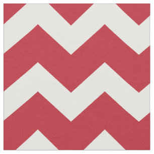 Red Chevron Holiday kerstpatroon Stof