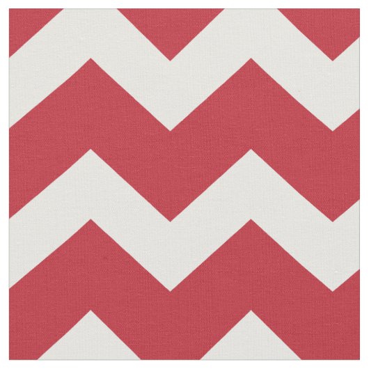 Red Chevron Holiday kerstpatroon Stof (Close Up)