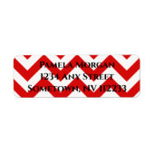 Red Chevron Return-label Etiket (Voorkant)