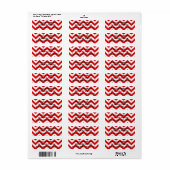 Red Chevron Return-label Etiket (Full Sheet)