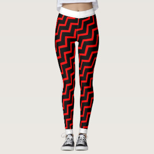 Red Chevron (White Trim) op uw kolf. Leggings