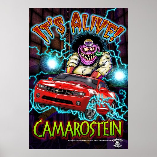 Red Chevy Camaro RS Poster (Voorkant)