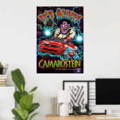 Red Chevy Camaro RS Poster (Thuiskantoor)