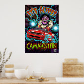 Red Chevy Camaro RS Poster (Keuken)