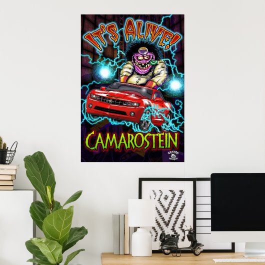 Red Chevy Camaro SS Poster (Thuiskantoor)