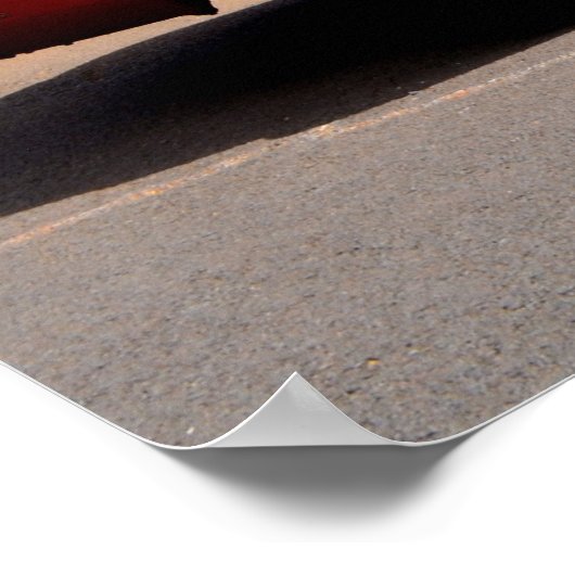 Red Chevy Corvette Poster (Hoek)