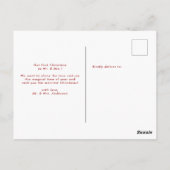 Red Chic Married en Merry Foto Kerstfeestdag Briefkaart (Achterkant)