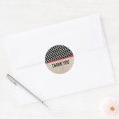 Red Chic Quatrefoil Hartelijk dank, Stickers (Envelop)