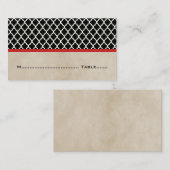 Red Chic Quatrefoil Place Kaarten Plaatskaartje (Voorkant / Achterkant)
