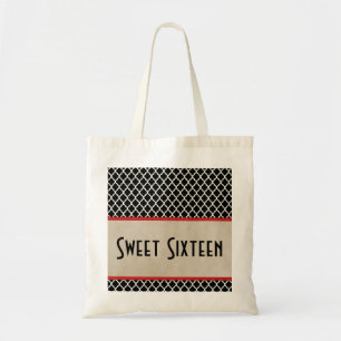 Red Chic Quatrefoil Sweet 16 Bag Tote Bag
