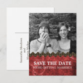 Red Chic Steampunk Foto bewaart het Briefkaart Dat (Voorkant / Achterkant)