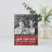 Red Chic Steampunk Foto bewaart het Briefkaart Dat (Staand voorkant)