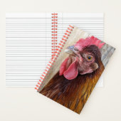 Red Chicken Hen Photo Notitieboek (Binnen)