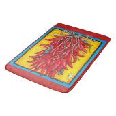 Red Chili Chili Pepper Ristra Lizard Bath Mat (Gekanteld)