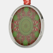 Red Chili Kerstmis Mandala Array Ornament (Links)